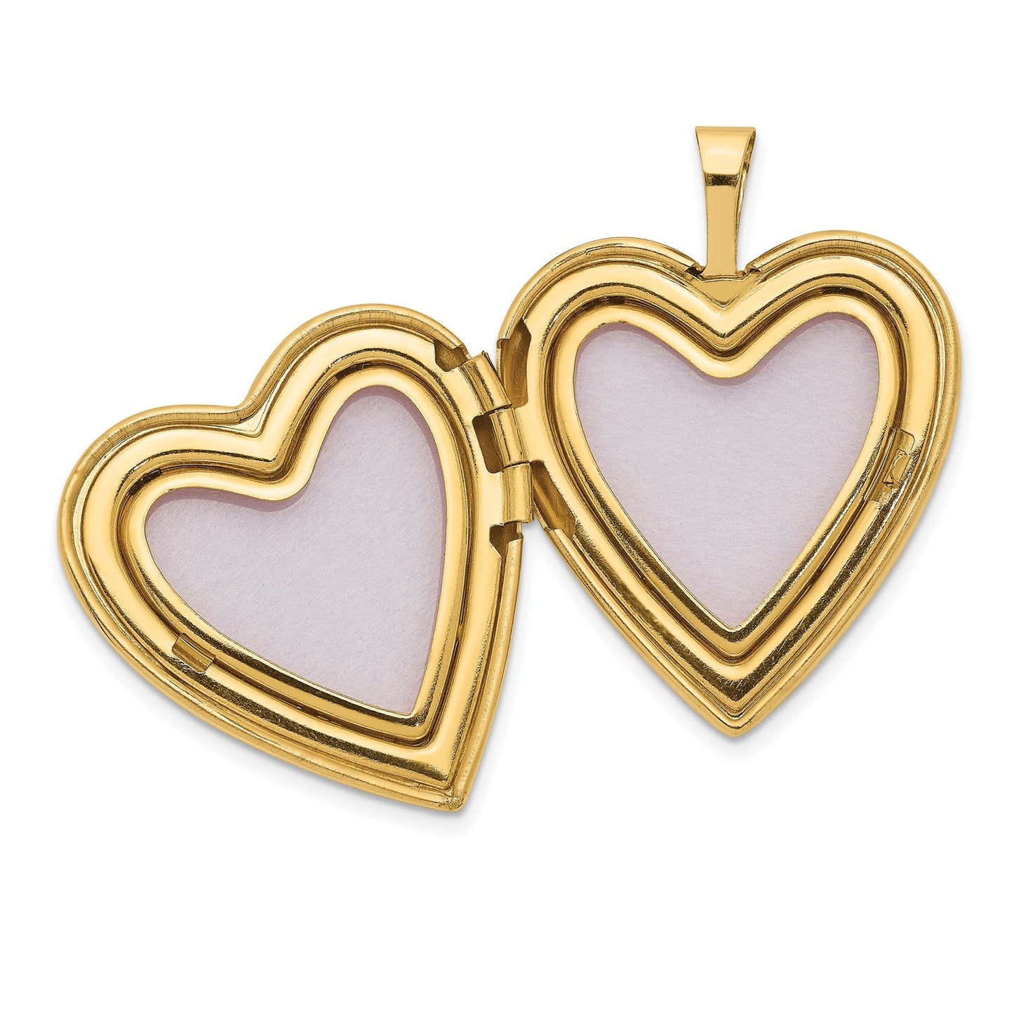 14ky 20mm Swirl Heart Locket