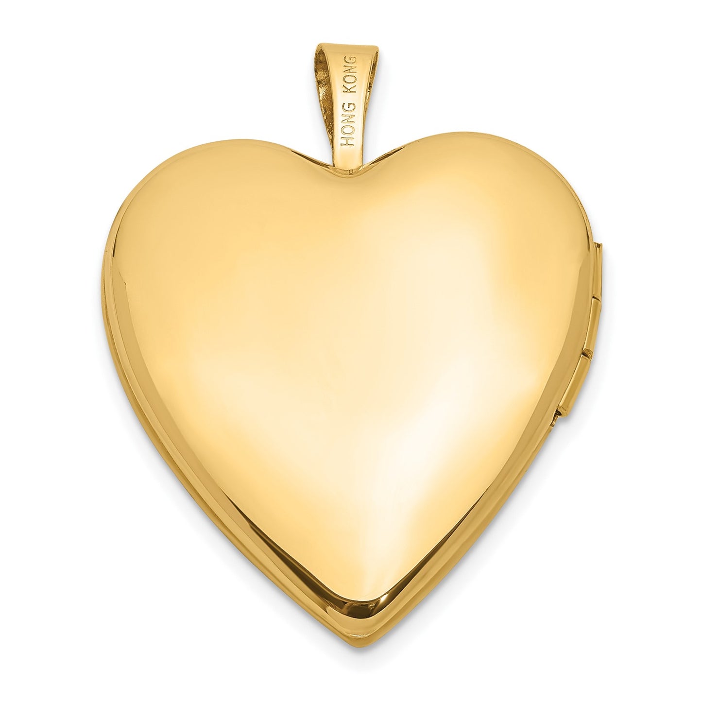 14K 20mm Diamond Satin I LOVE YOU Heart Locket