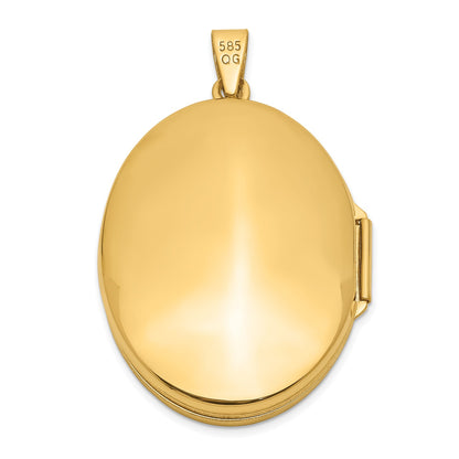 14k Yellow Gold 31mm Oval Scroll Locket