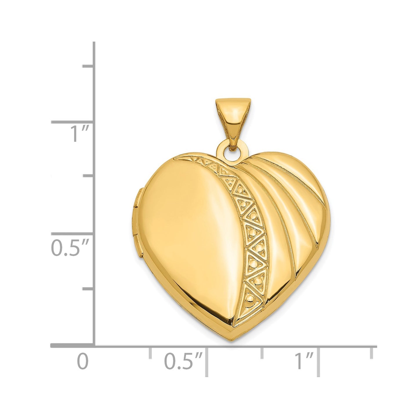 14k 21mm Heart Locket