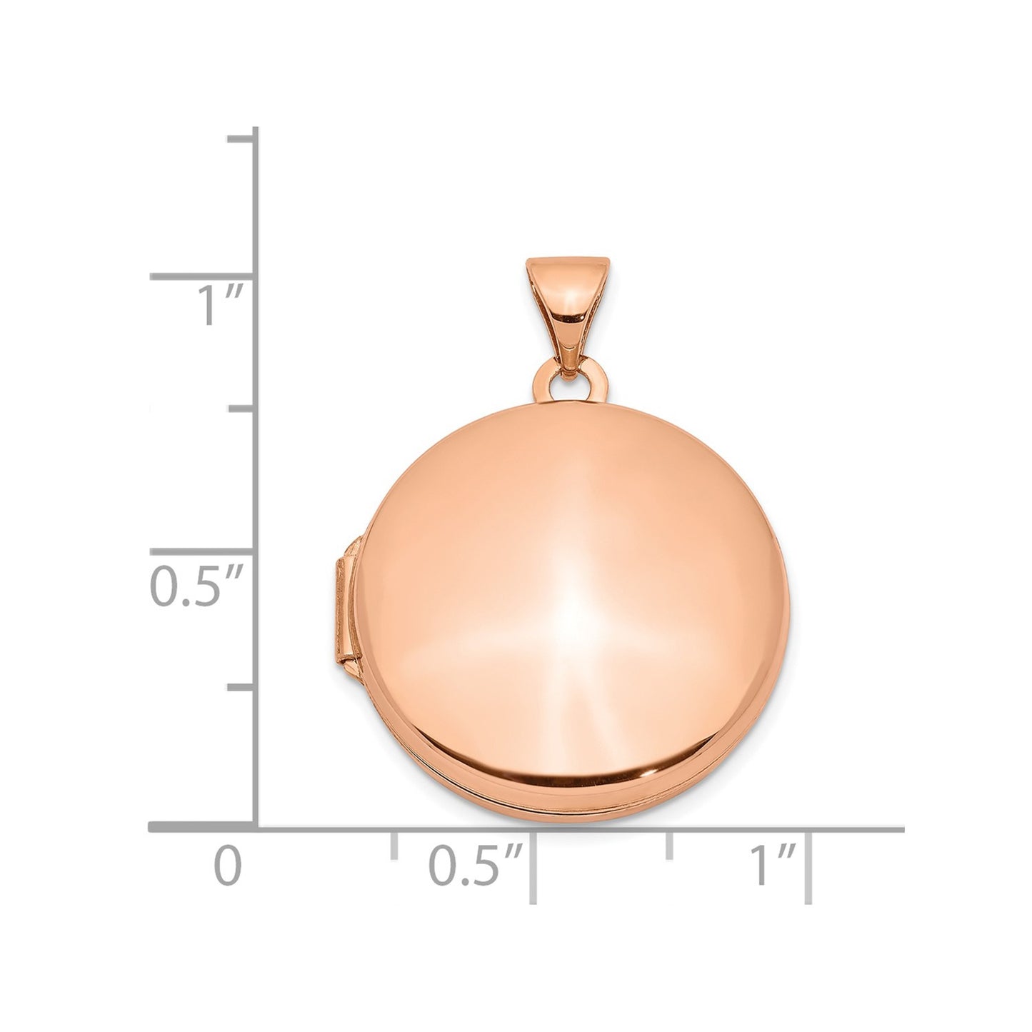 14k Rose Gold 20mm Round Locket