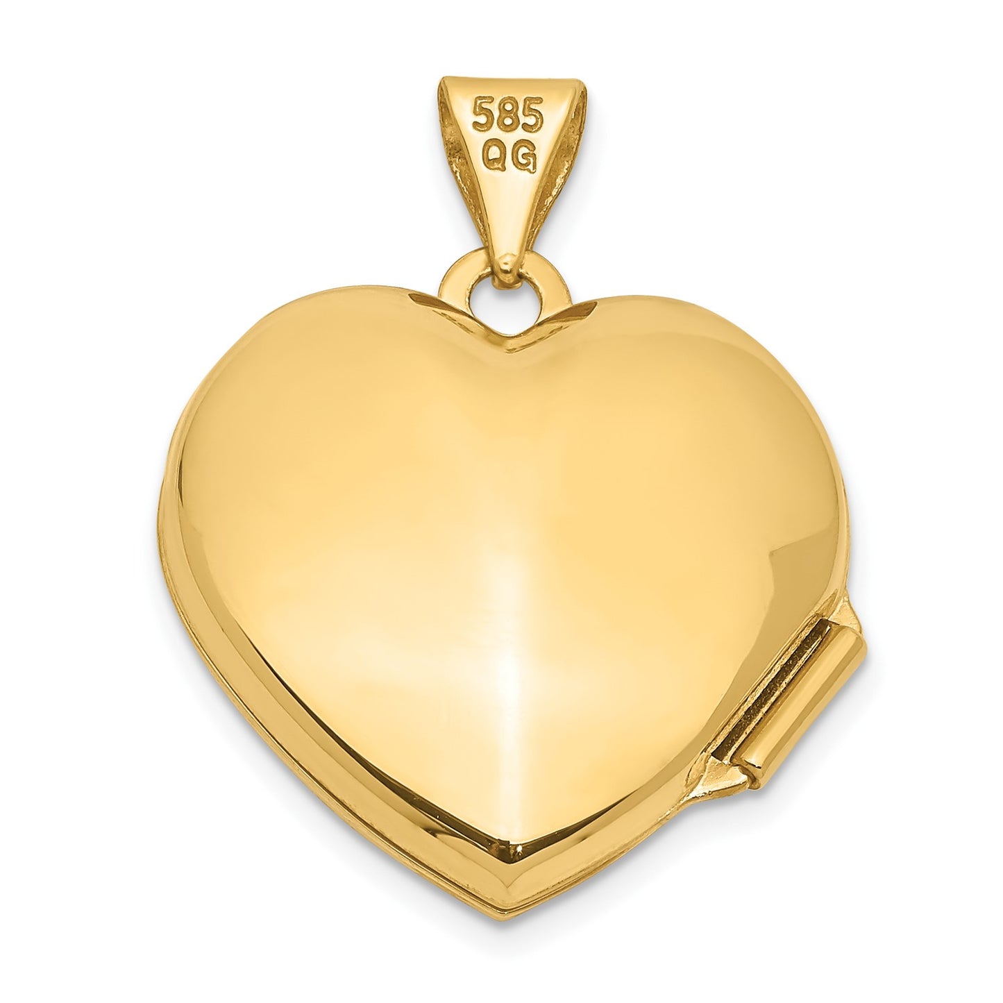 14k Two-Tone 18mm Butterfly Heart Locket