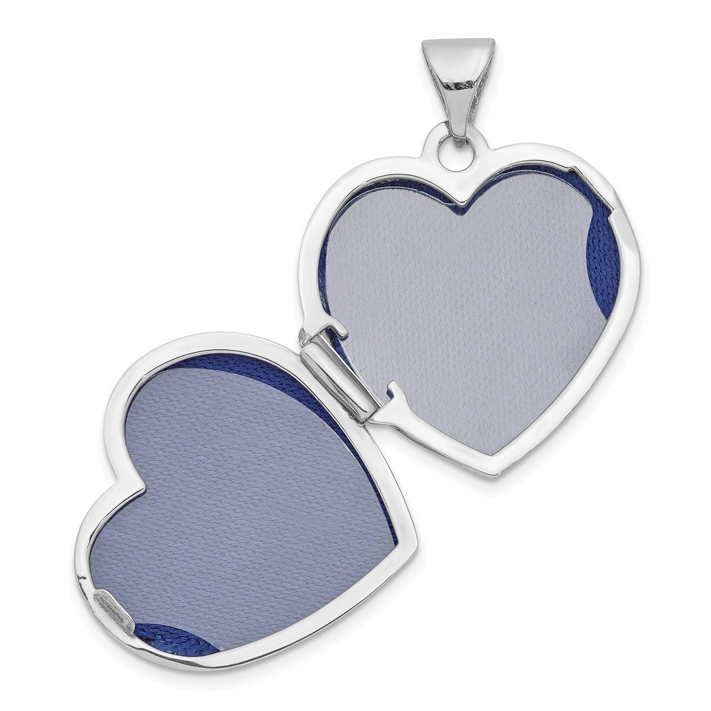 14k White Gold 18mm Tree Heart Locket