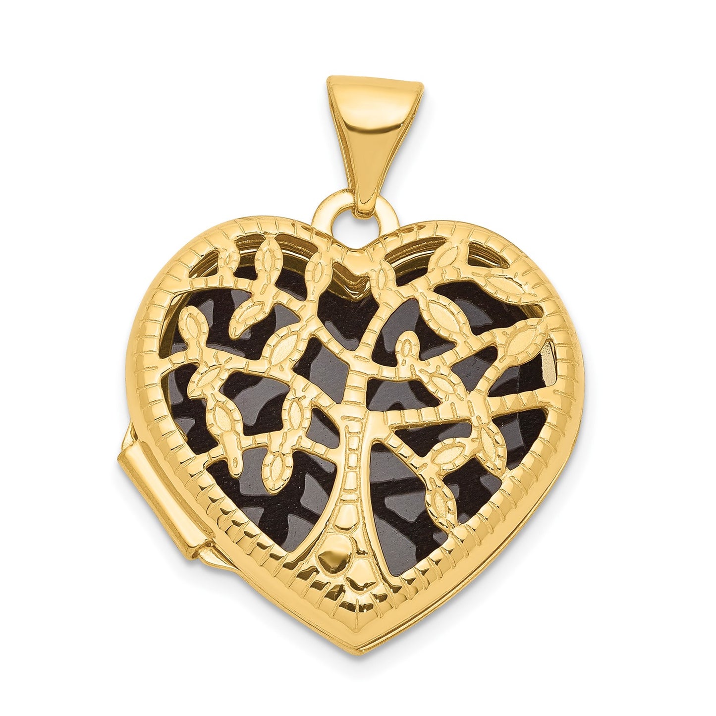 14k 18mm Tree Heart Locket