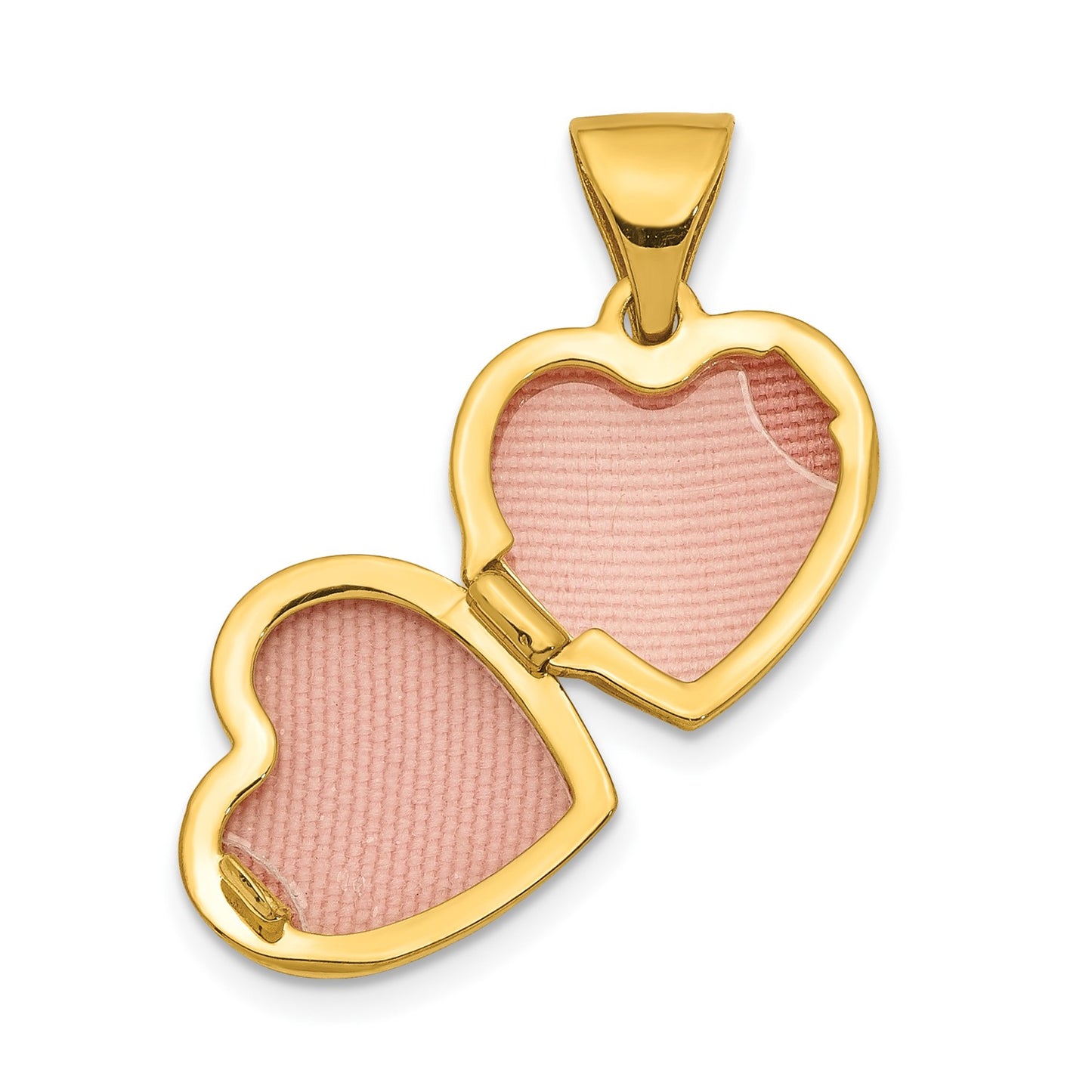 14K 11mm Floral Heart Locket Pendant