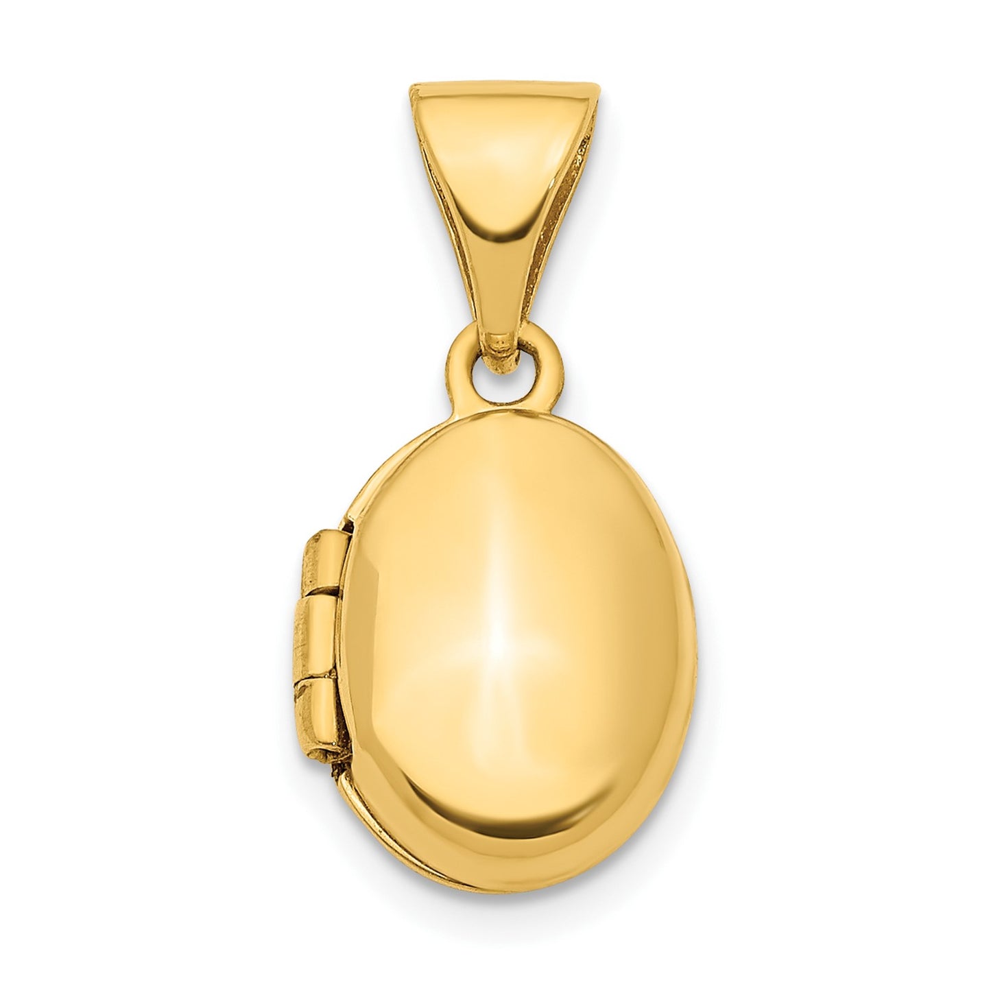 14K 12mm Oval Locket Pendant