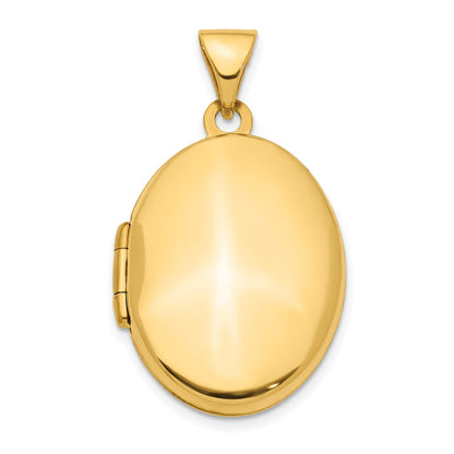 14ky 21mm Oval Locket Pendant