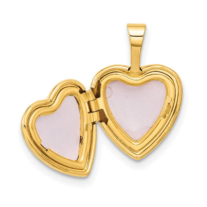 14k 12mm with .01ct. Diamond Heart Locket