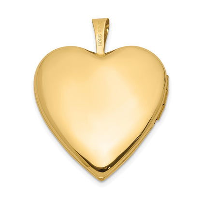 14K 20mm Polished FOREVER IN MY HEART Diamond Heart Locket