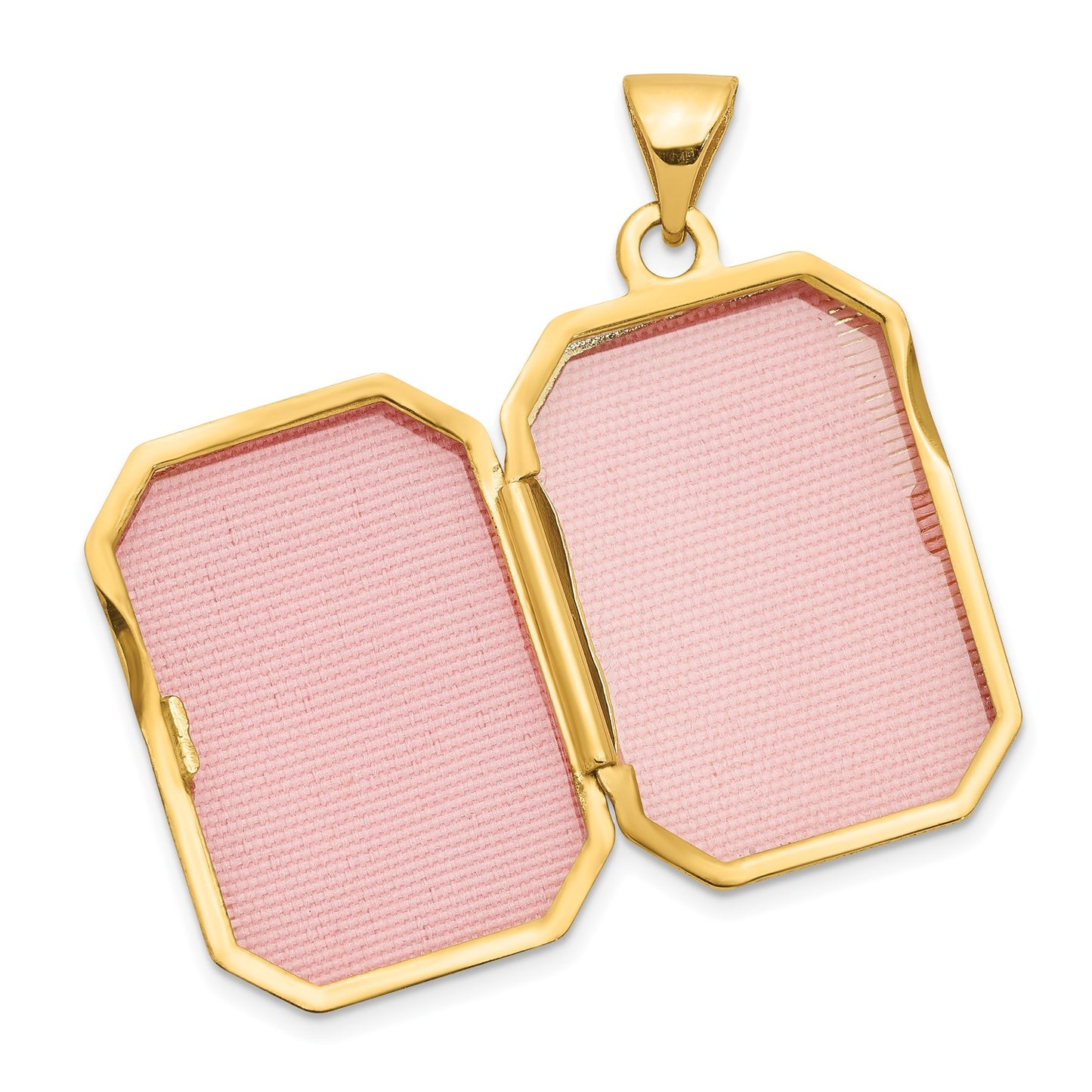 14k Yellow Gold Fancy Rectangle Locket