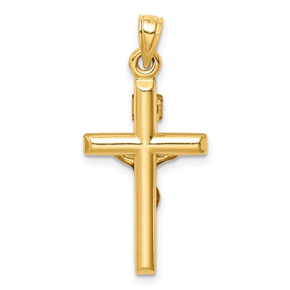 14k Hollow Crucifix Pendant